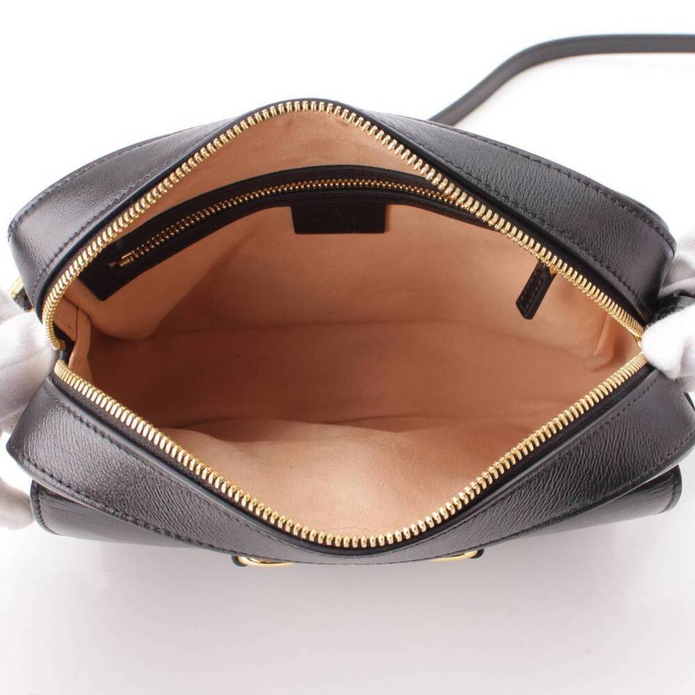 Gucci Bag Leather Shoulder Black Horsebit - Picture 5 of 8